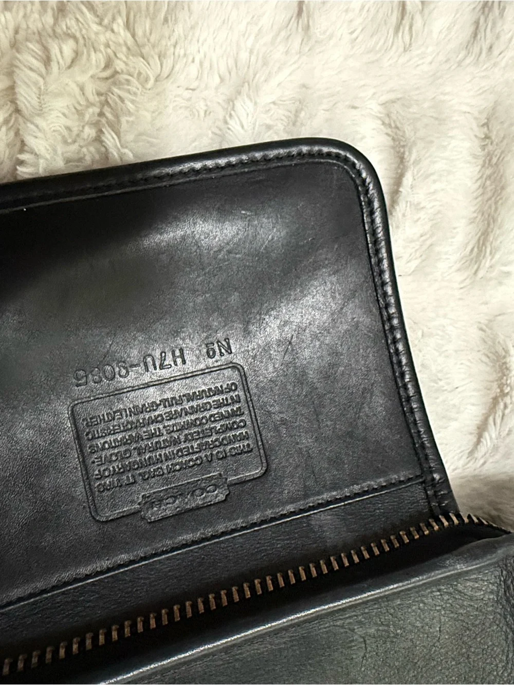 Vintage Coach duffel sac Black Leather Shoulder Bag